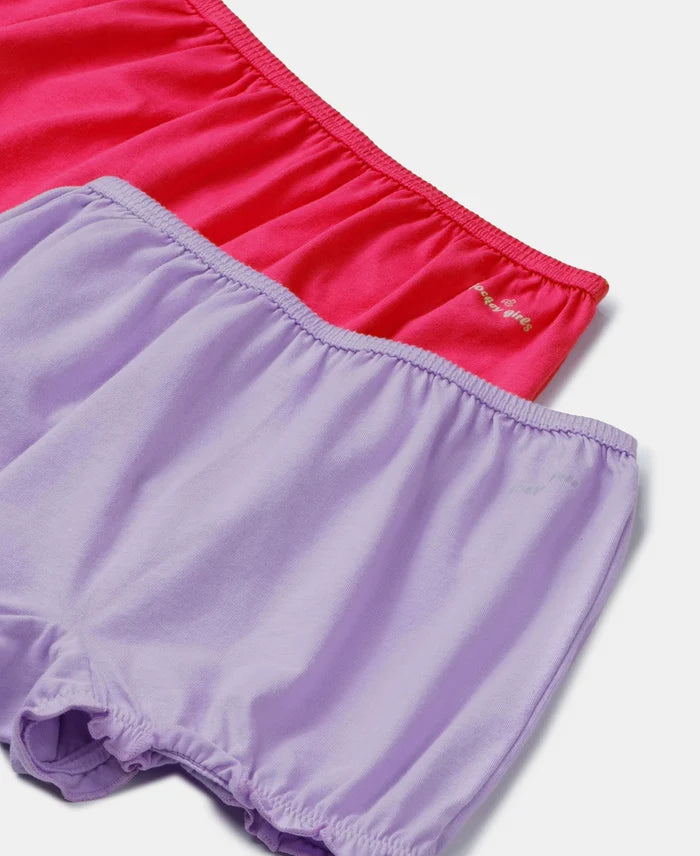 Super Combed Cotton Bloomers with Ultrasoft Waistband - Beetroot Pink & Lavendula (Pack of 2)