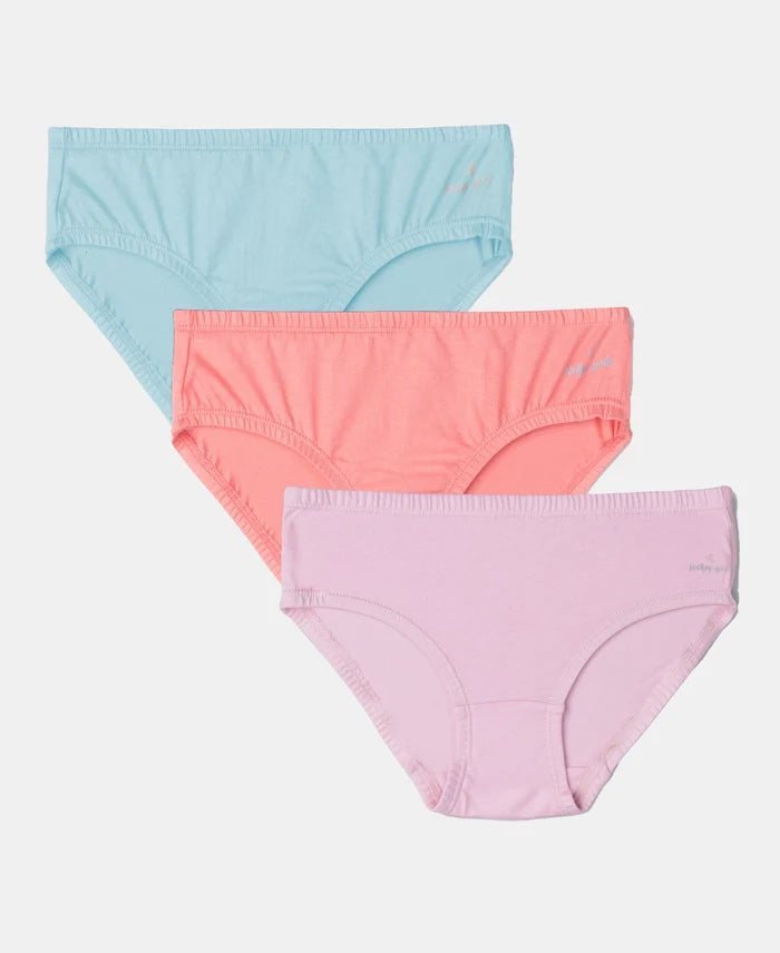 Super Combed Cotton Panty with Ultrasoft Waistband - Angel Blue, Fairy Tale & Salmon Rose (Pack of 3)