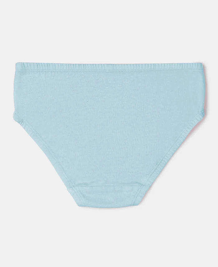 Super Combed Cotton Panty with Ultrasoft Waistband - Angel Blue, Fairy Tale & Salmon Rose (Pack of 3)