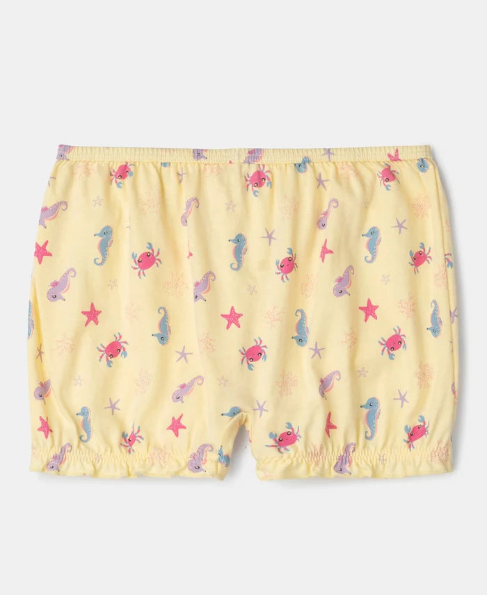 Super Combed Cotton Printed Bloomers with Ultrasoft Waistband - Fairy Tale & Lemon Meringue (Pack of 2)