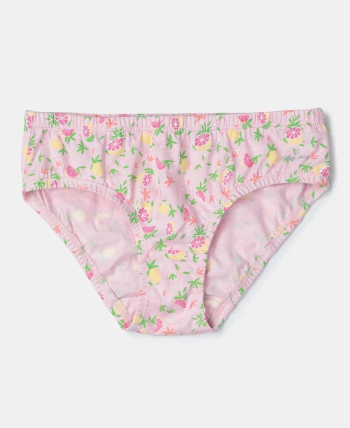Super Combed Cotton Printed Panty with Ultrasoft Waistband - Fairy Tale, Salmon Rose & Blue Depths (Pack of 3)