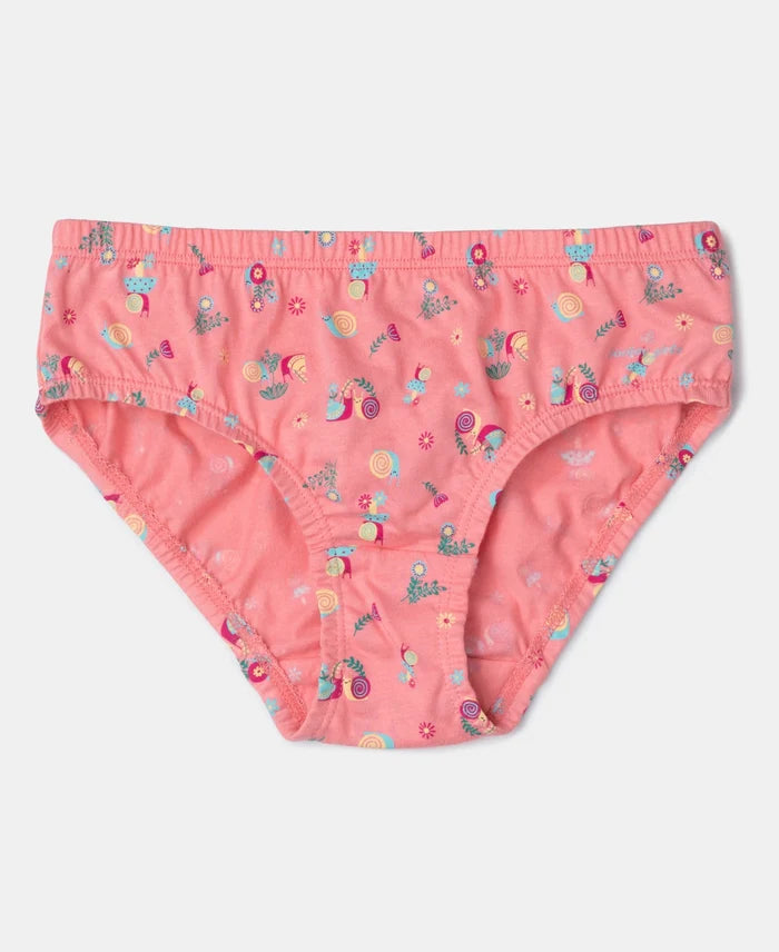 Super Combed Cotton Printed Panty with Ultrasoft Waistband - Fairy Tale, Salmon Rose & Blue Depths (Pack of 3)