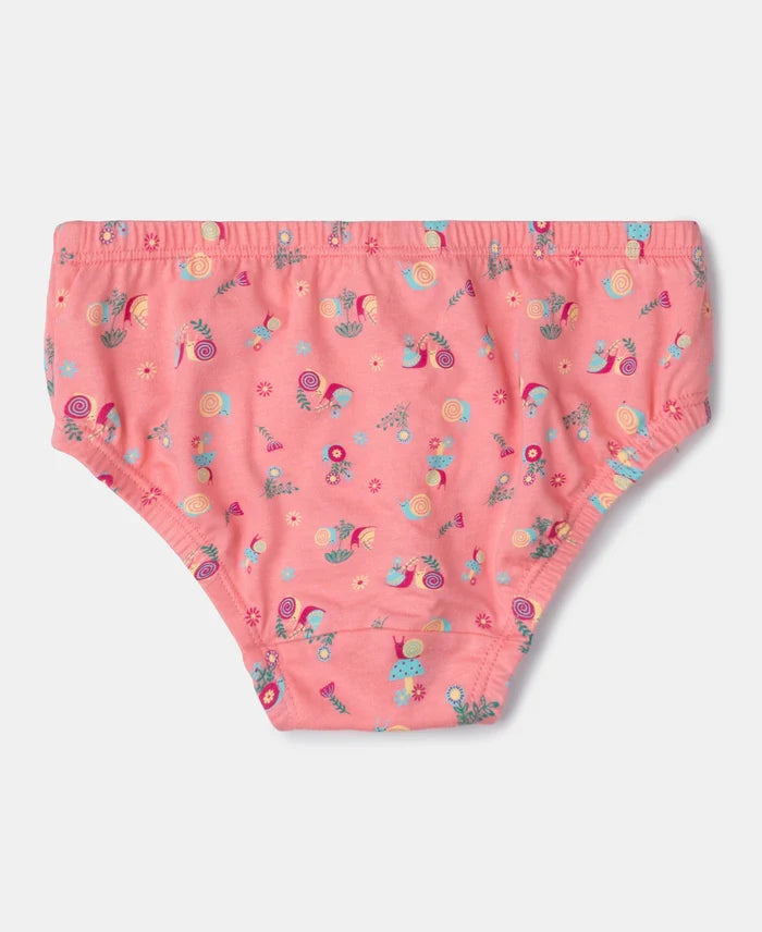 Super Combed Cotton Printed Panty with Ultrasoft Waistband - Fairy Tale, Salmon Rose & Blue Depths (Pack of 3)