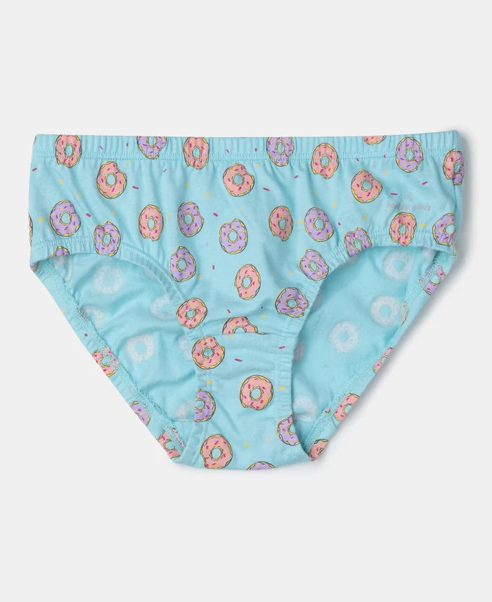 Super Combed Cotton Printed Panty with Ultrasoft Waistband - Lemon Meringue, Beetroot Pink & Angel Blue (Pack of 3)