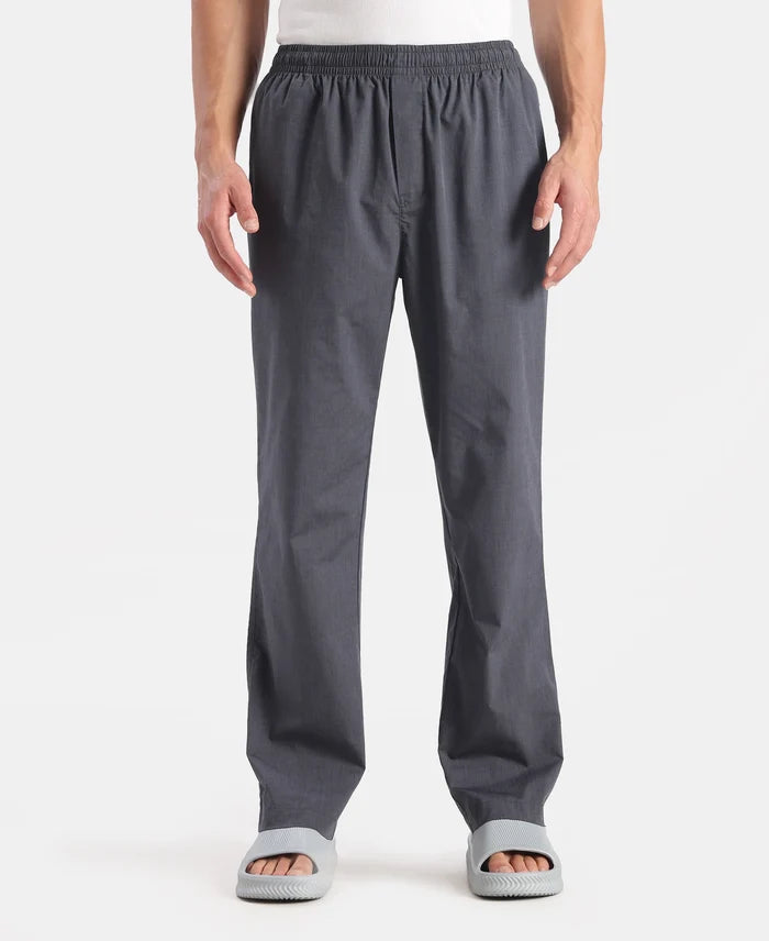 Super Combed Cotton Relaxed Fit Pyjama with Side Pockets - Black Chambray