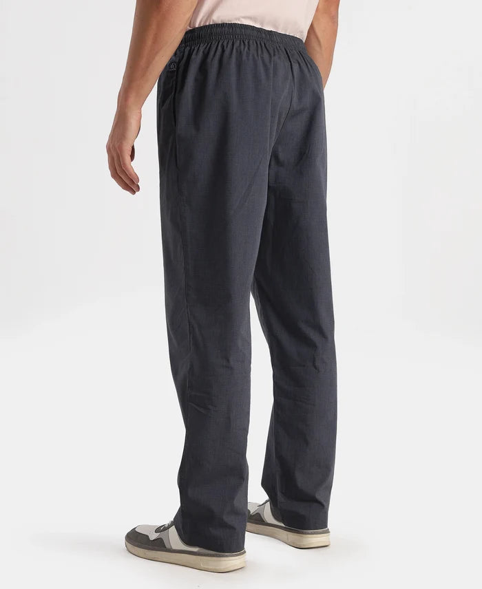 Super Combed Cotton Relaxed Fit Pyjama with Side Pockets - Black Chambray