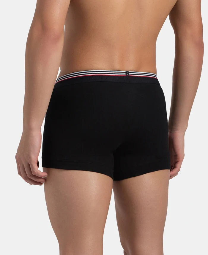 Super Combed Cotton Rib Trunk with Ultrasoft Waistband - New Black