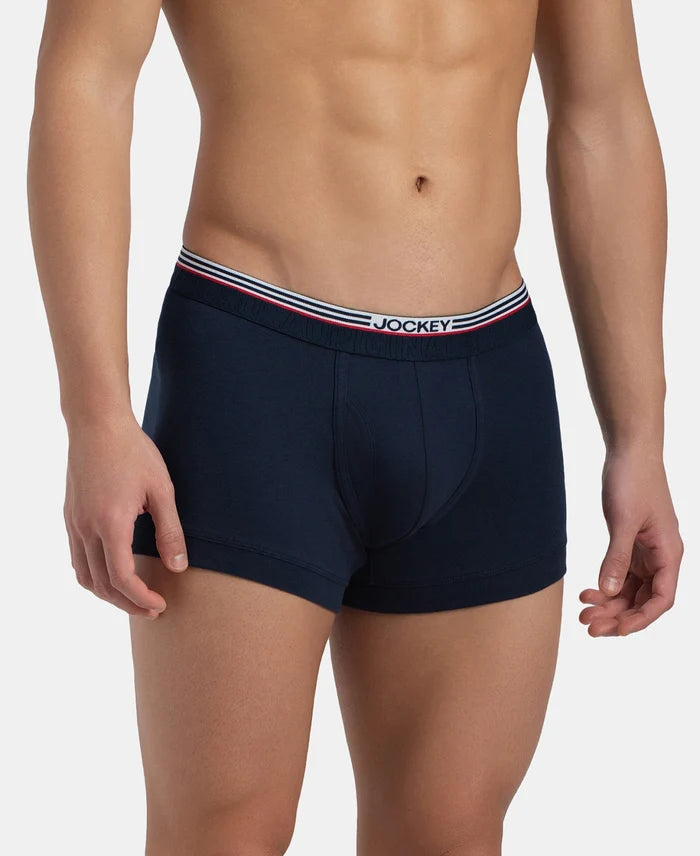 Super Combed Cotton Rib Trunk with Ultrasoft Waistband - New Navy
