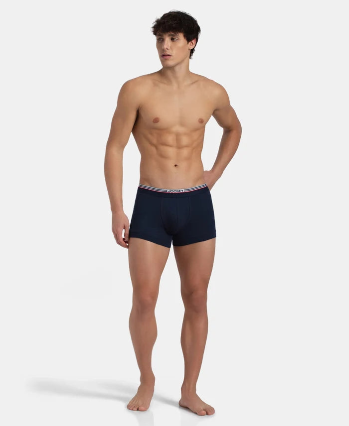 Super Combed Cotton Rib Trunk with Ultrasoft Waistband - New Navy