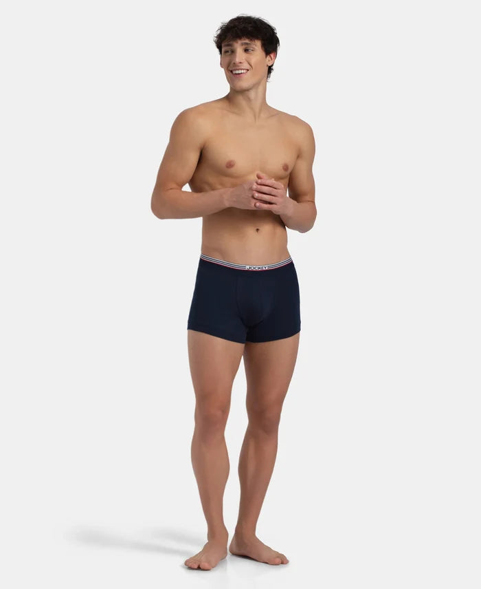 Super Combed Cotton Rib Trunk with Ultrasoft Waistband - New Navy