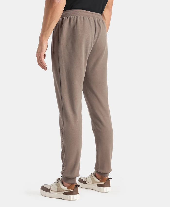 Super Combed Cotton Rich Pique Slim Fit Jogger with Zipper Pockets - Dark Khaki