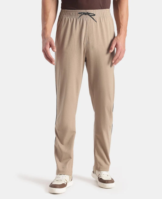 Super Combed Cotton Rich Regular Fit Trackpant with Side Pockets - Desert Taupe