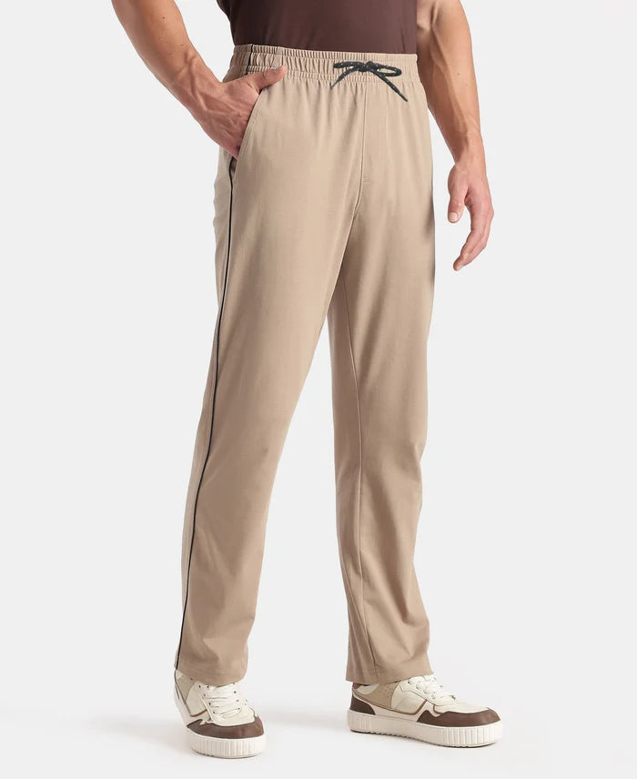 Super Combed Cotton Rich Regular Fit Trackpant with Side Pockets - Desert Taupe