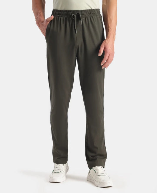 Super Combed Cotton Rich Regular Fit Trackpant with Side Pockets - Olive