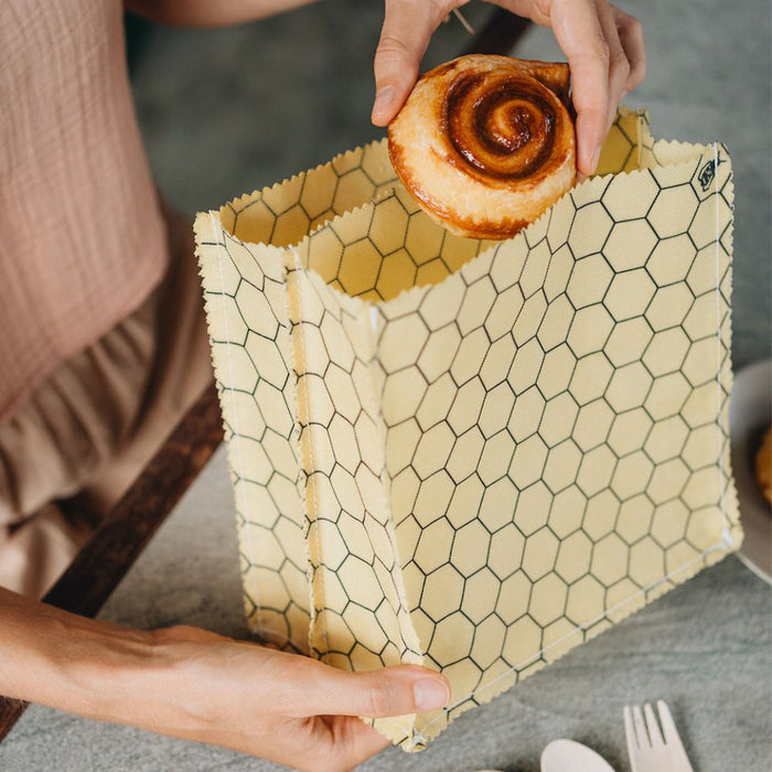SuperBee Beeswax Food Bag - 2 Compartment - Small