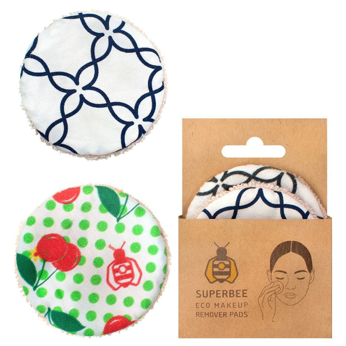 SuperBee Reusable Makeup Remover Pads - Organic Cotton - 3 Pack