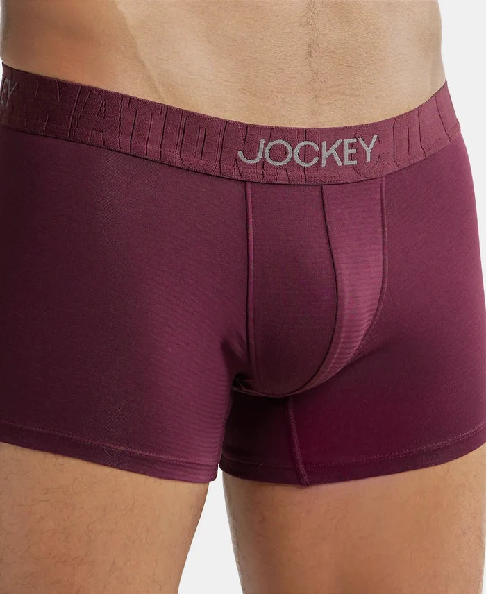 Supima Cotton Elastane Solid Trunk with Ultrasoft Waistband - Wine Tasting-6