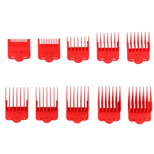 Supreme Trimmer 10pc Magnetic Clipper Guard Set - Red