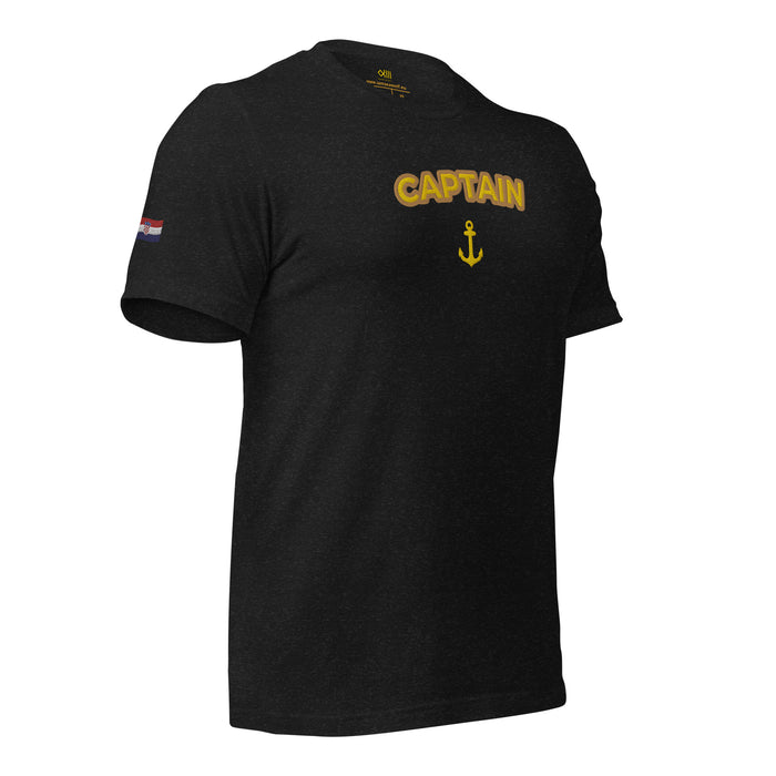 T-shirt with embroidery Captain and Croatian flag - IamSEAWOLF shop