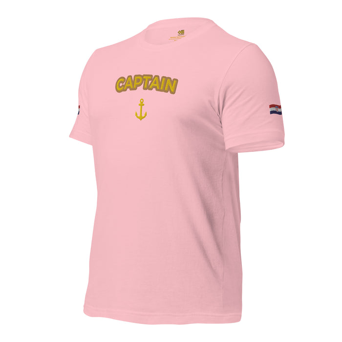 T-shirt with embroidery Captain and Croatian flag - IamSEAWOLF shop