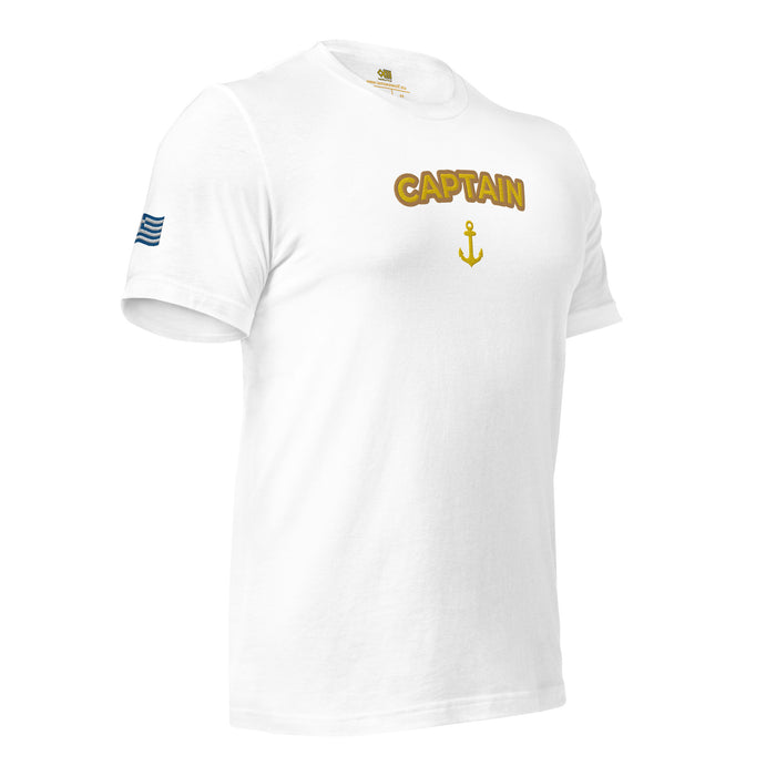 T-shirt with embroidery Greece flag - IamSEAWOLF shop