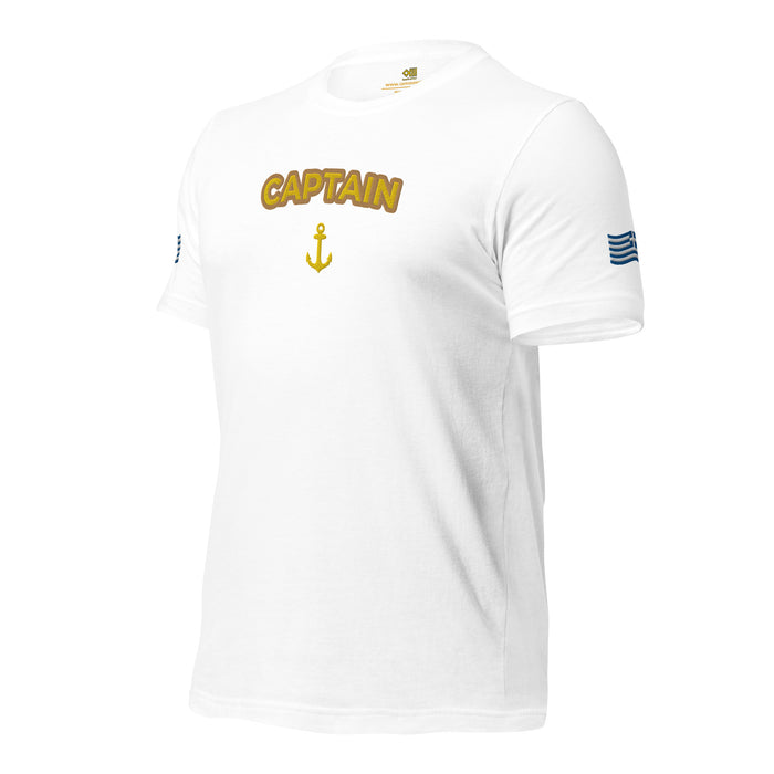 T-shirt with embroidery Greece flag - IamSEAWOLF shop