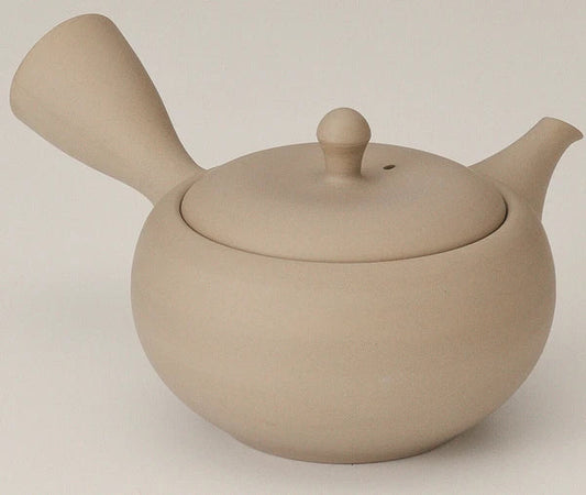 Takasuke Kiln (Y111) 高資陶苑: Tokoname Kyusu Tea Pot, Brown, Kikumaru Ceramic Mesh Strainer 250 ml
