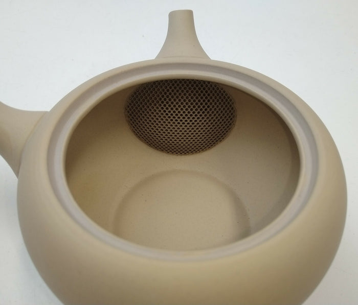 Takasuke Kiln (Y112) 高資陶苑: Tokoname Kyusu Tea Pot, Brown, Asamaru Ceramic Mesh Strainer 300 ml