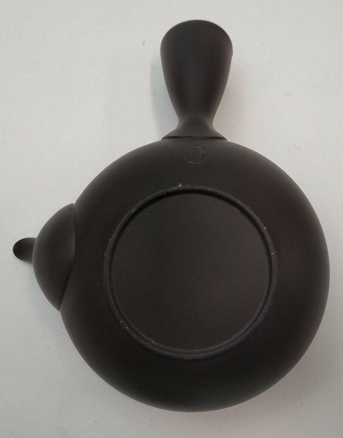 Takasuke Kiln (Y116) 高資陶苑: Tokoname Kyusu Tea Pot, Black, Asamaru Ceramic Mesh Strainer 300 ml