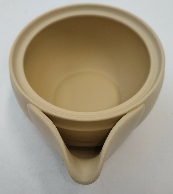 Takasuke Kiln (Y119) 高資陶苑: Tokoname Hohin Tea Pot, Sand Yellow, Ceramic Mesh Strainer 160 ml