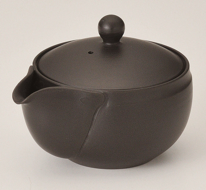 Takasuke Kiln (Y122) 高資陶苑: Tokoname Hohin Tea Pot, Black, Ceramic Mesh Strainer 160 ml