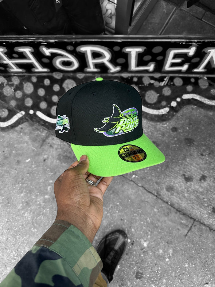 Tampa Bay Rays Black and Lime Green 98 Inaugural