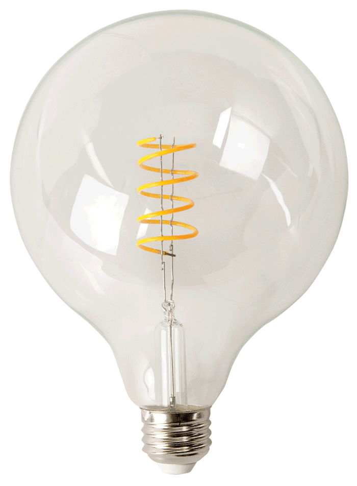 LED G40 TCP FG40D2518VC LED G40 Antique White Spiral LED Bulb TCP