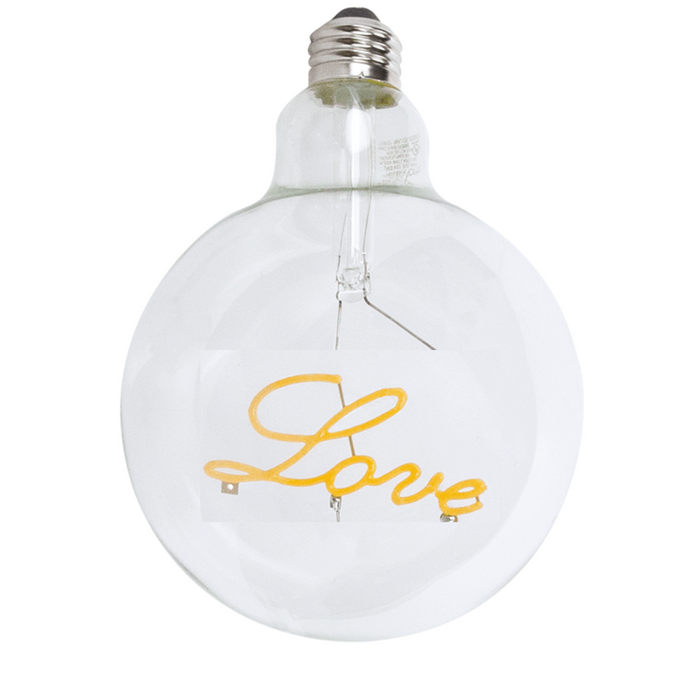 LED G40 TCP FG40LOVEBU Love Filament G40 LED Bulb Base Up TCP
