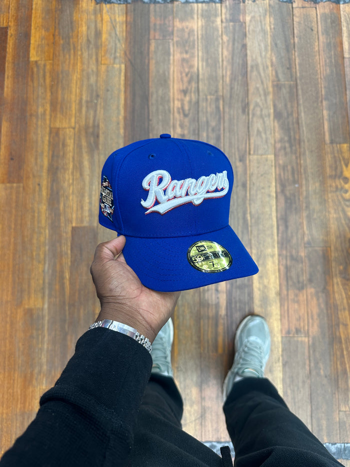 Texas Rangers All Royal Blue Script Logo 24 All Star Game