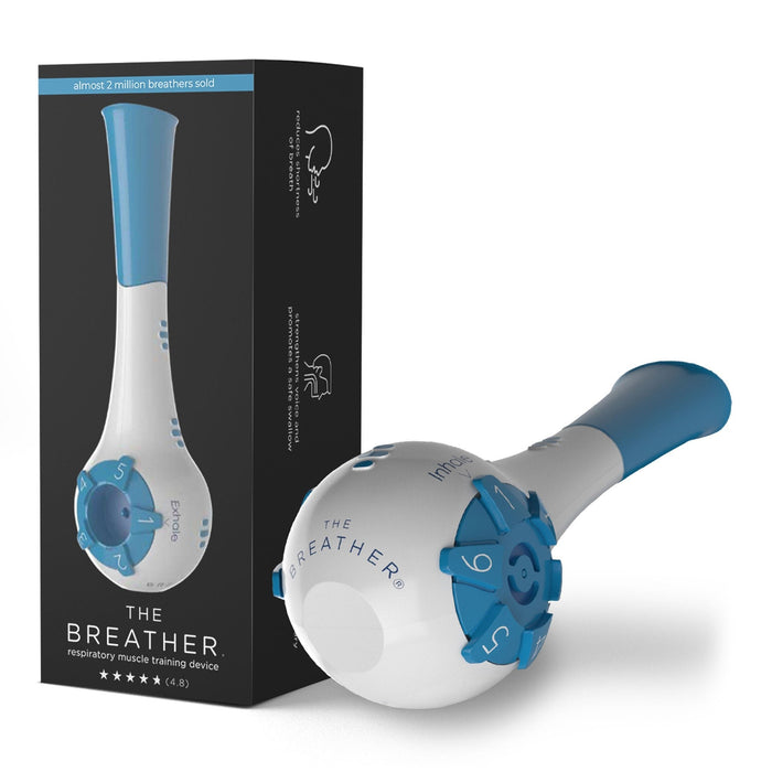 The Breather Respiratory Muscle Trainer - Natural Breathing Exerciser Trainer For Drug-Free Respiratory Therapy - B-BLUE-Single - LL Medico