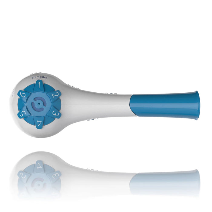 The Breather Respiratory Muscle Trainer - Natural Breathing Exerciser Trainer For Drug-Free Respiratory Therapy - B-BLUE-Single - LL Medico