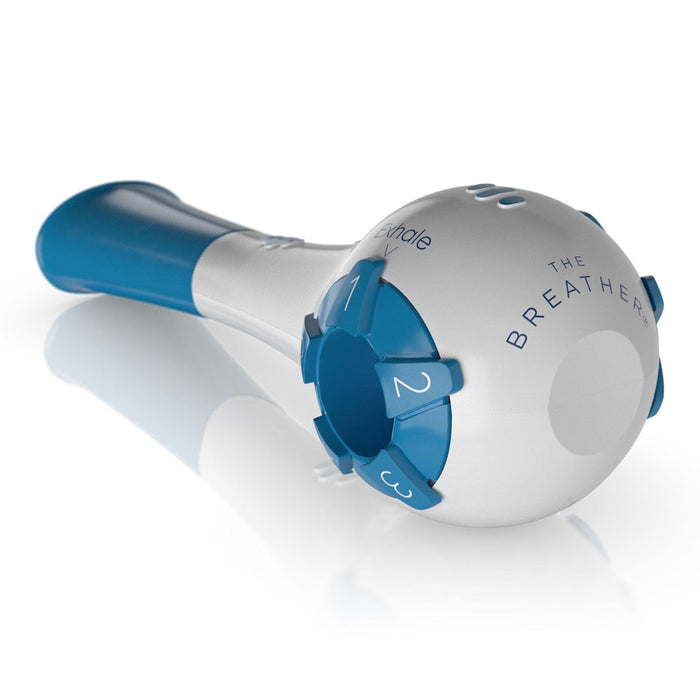 The Breather Respiratory Muscle Trainer - Natural Breathing Exerciser Trainer For Drug-Free Respiratory Therapy - B-BLUE-Single - LL Medico