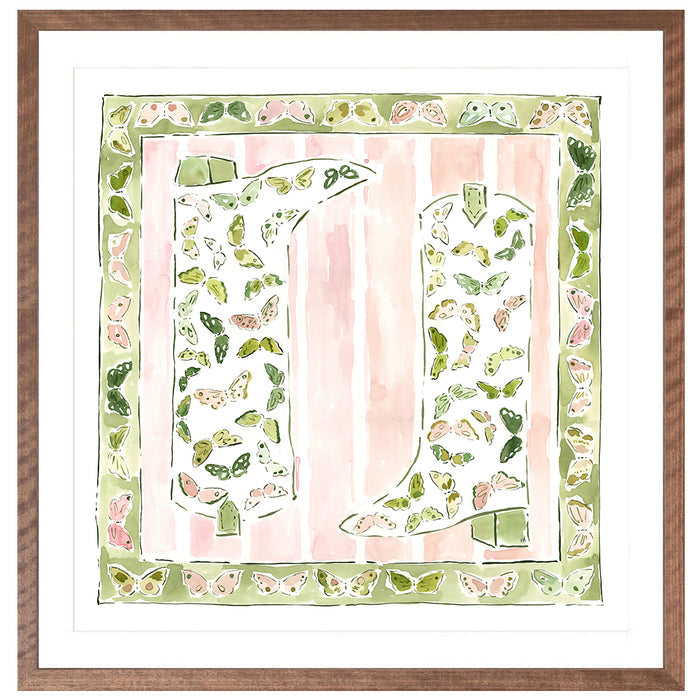 The "Butterfly Boots Pink" Fine Art Print