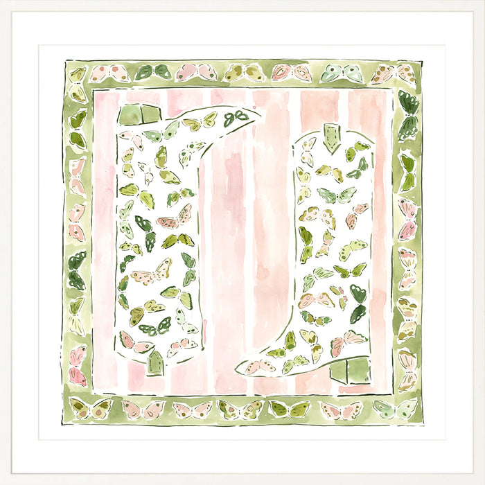 The "Butterfly Boots Pink" Fine Art Print