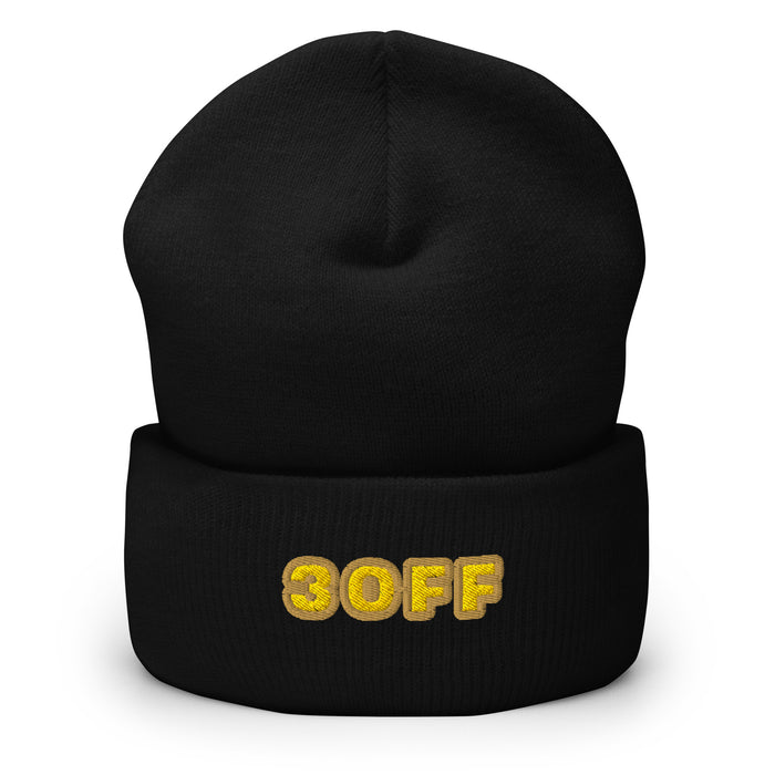 Third Officer cuffed beanie with gold embroidered 3OFF rank