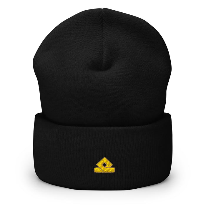 Third Officer cuffed beanie with gold epaulette rank embroidery