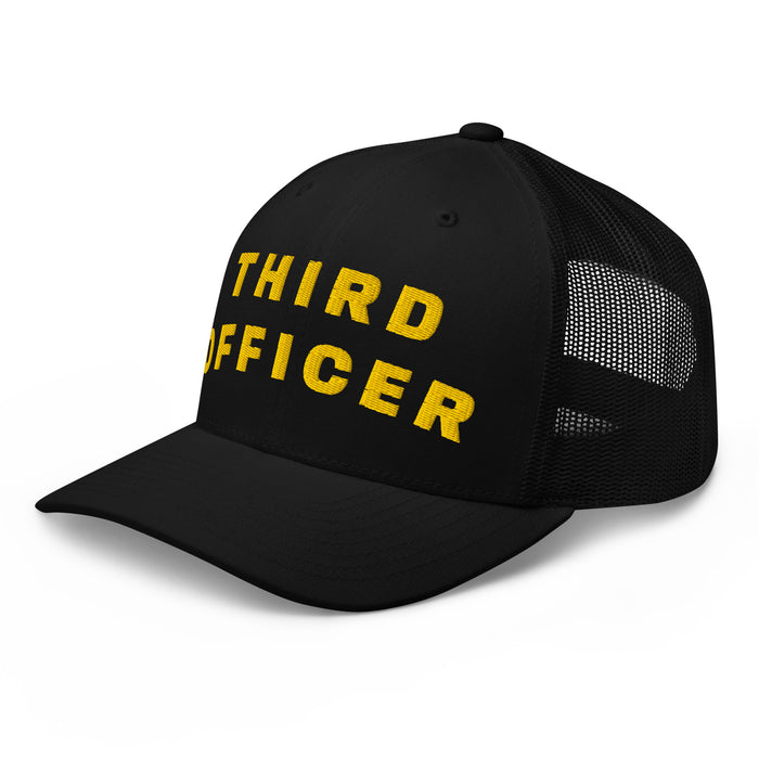 Maritime Third Officer mesh back cap with rank embroidery