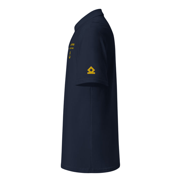 Third Officer uniform polo with personalized embroidery. - IamSEAWOLF shop