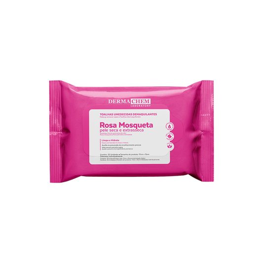 Toalhas Umedecidas Demaquilantes Rosa Mosqueta