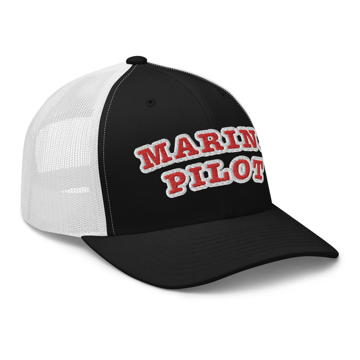 Trucker Cap with embroidery MARINE PILOT - IamSEAWOLF shop