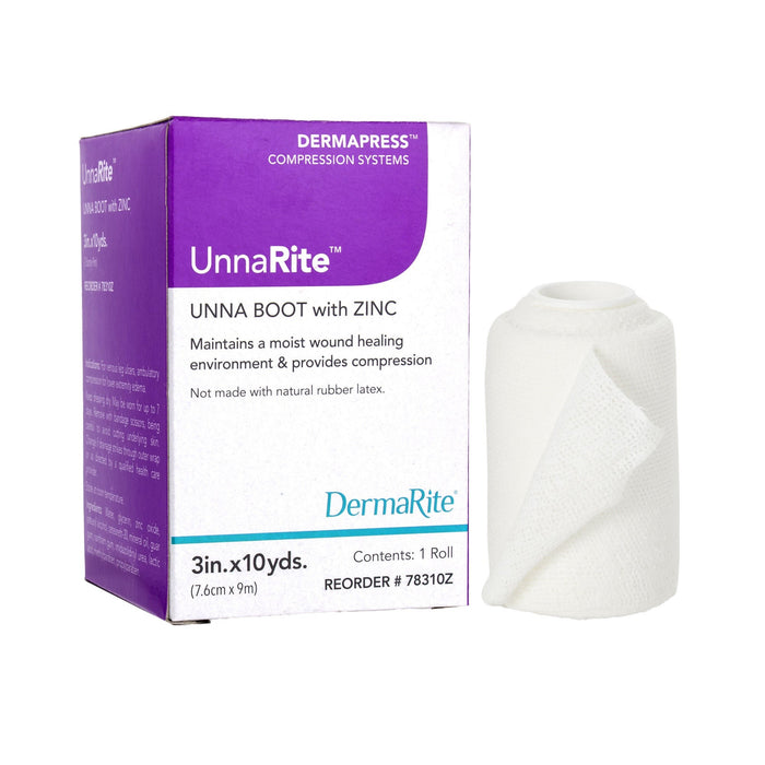 UnnaRite Unna Boot with Zinc Oxide, 3 Inch x 10 Yard