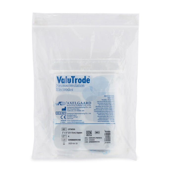 ValuTrode Cloth Electrotherapy Electrode, 2" x 2", 4 Ct - CF5050-Box - LL Medico