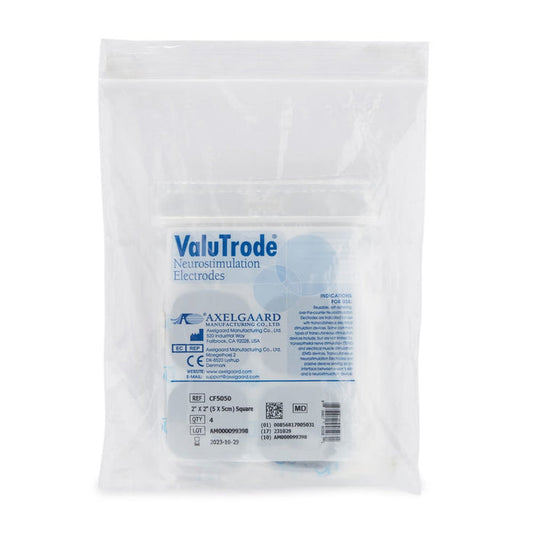 ValuTrode Cloth Electrotherapy Electrode, 2" x 2", 4 Ct - CF5050-Box - LL Medico