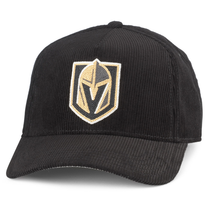 Vegas Golden Knights Black Corduroy Snap Back